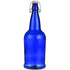 EZ Cap Beer Bottles - 16 oz, Blue - Case of 12 with Caps