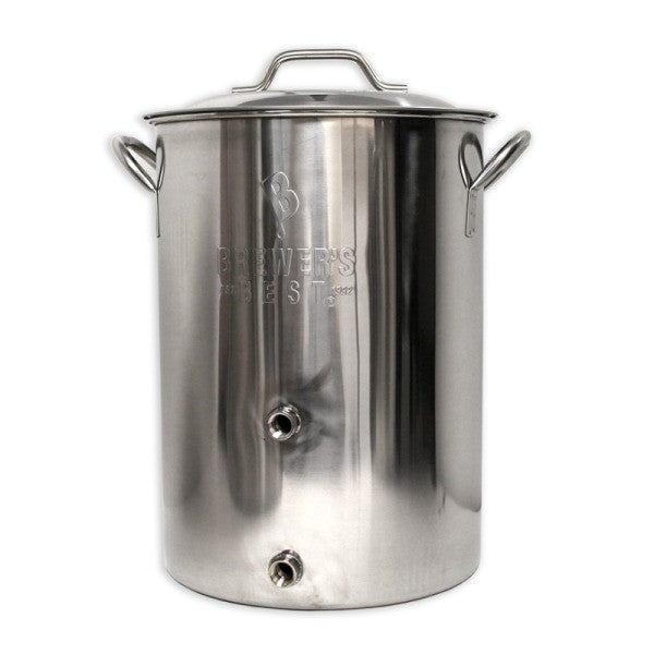 Brewer's Best 8 Gallon Stainless Steel Brew Kettle w/ Welded Dual Ports