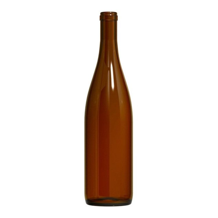 California Hock Wine Bottles - 750 ml, Amber - Case of 12