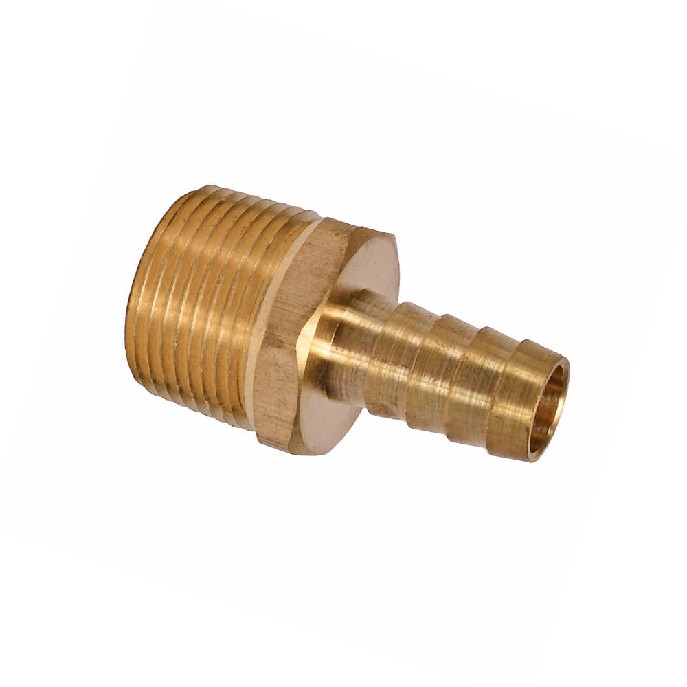 1/2" Hose Barb to 3/4" Male NPT - Brass Fitting