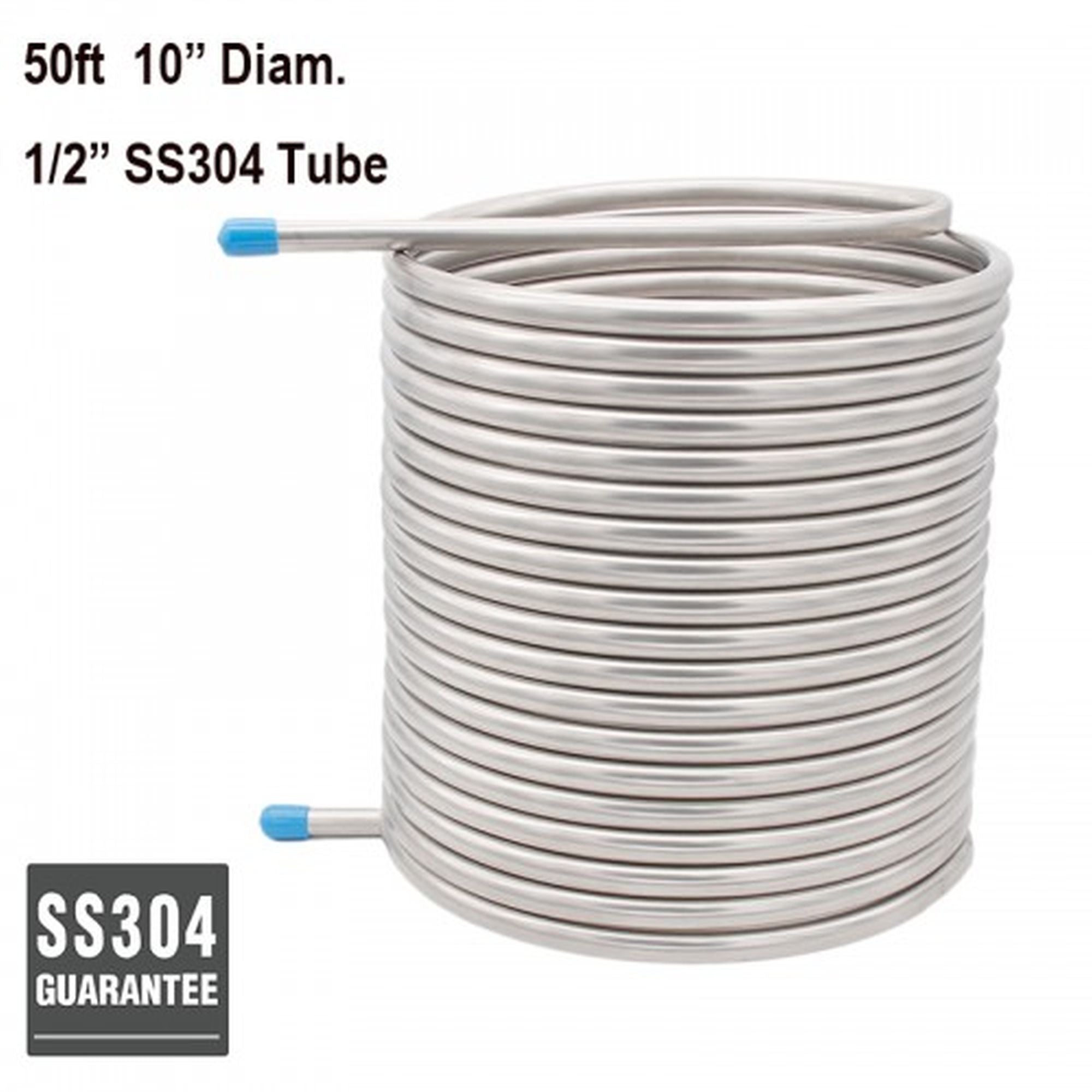 HERMS Coil - 1/2" Stainless Steel, 50ft Tubing, 10" Diameter