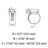 Stainless Steel Hose Clamp (#8) - 7/16" - 29/32"