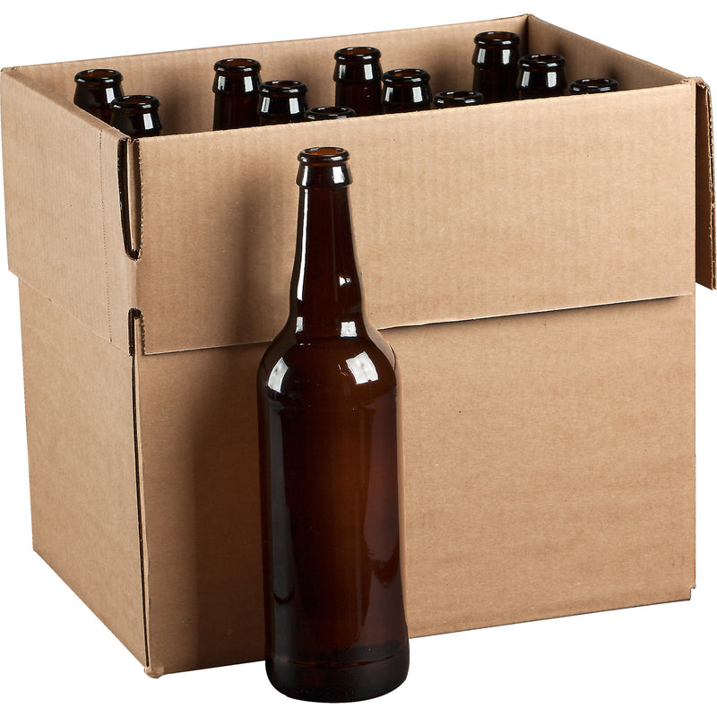 Bomber Beer Bottles - 22 oz, Amber - Case of 12