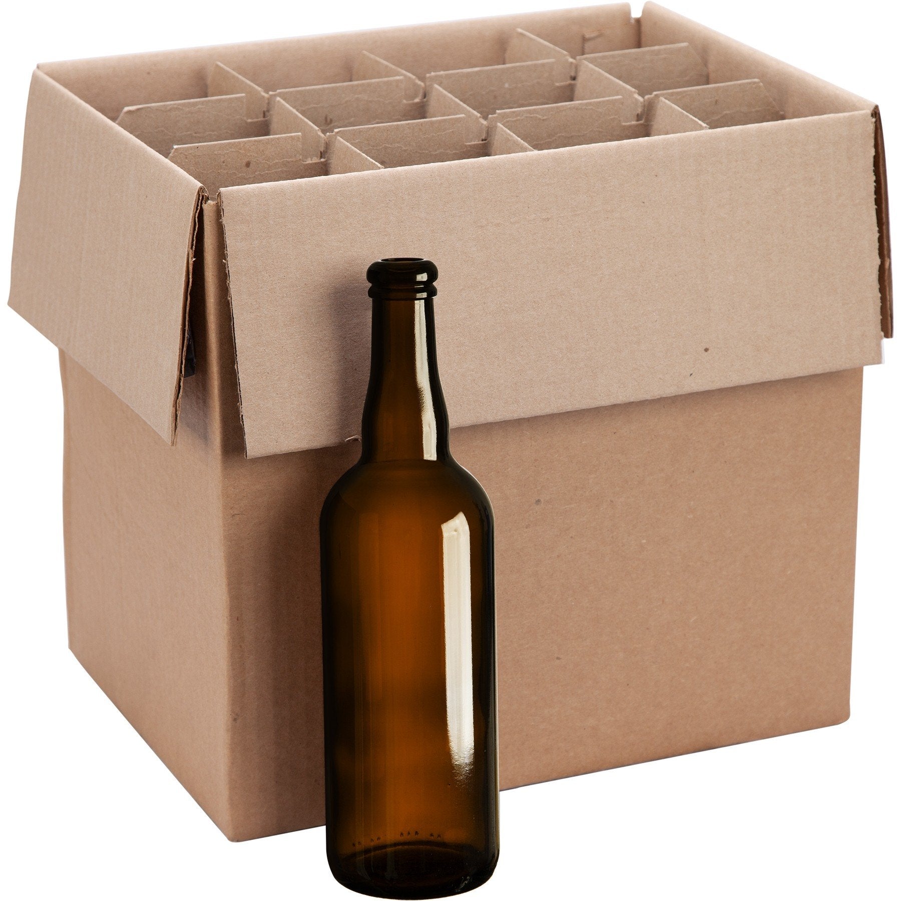Belgian Beer Bottles - 750 ml, Amber - Case of 12