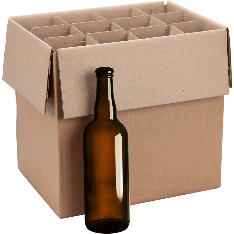 Belgian Beer Bottles - 750 ml, Amber - Case of 12