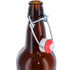 EZ Cap Beer Bottles - 16 oz, Amber - Case of 12 with Caps