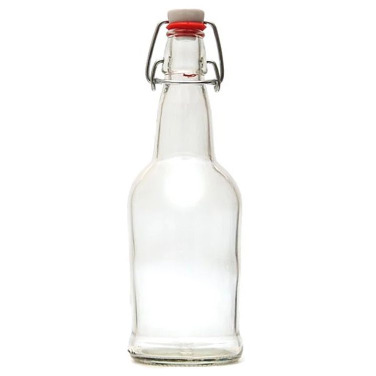 EZ Cap Beer Bottles - 1 Liter, Clear - Case of 12 with Caps