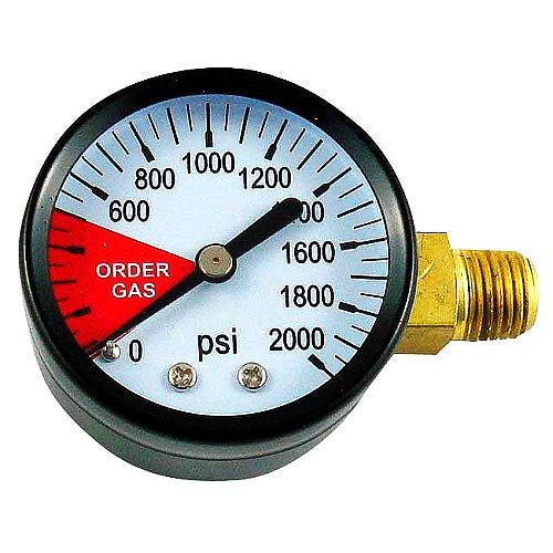 Regulator Replacement Gauge 0-2000 PSI Left Hand Thread