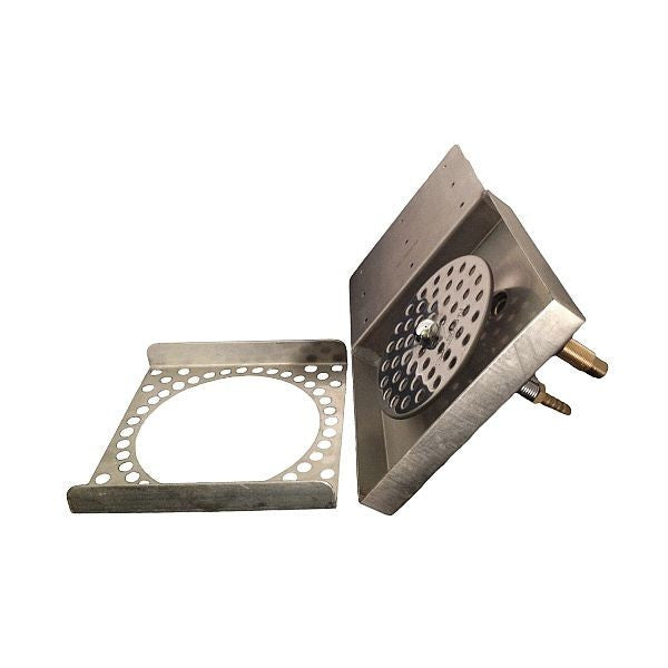 Stainless Steel Drip Tray - Counter Mount With Glass Rinser and Drain