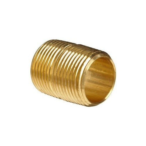 1/2" Close Nipple - Brass