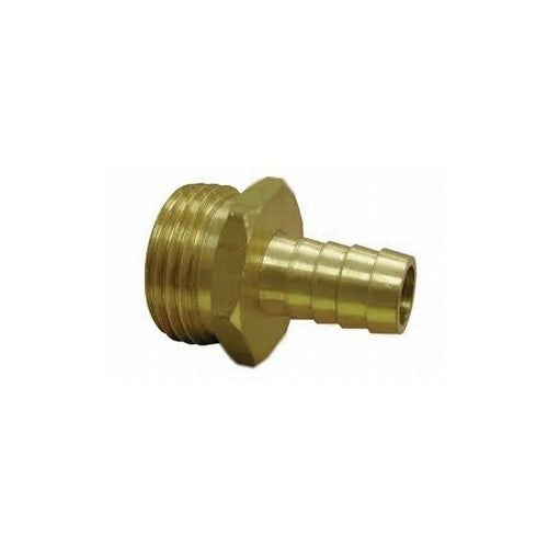 5/8" Hose Barb to 3/4" Male Garden Hose Thread - Brass