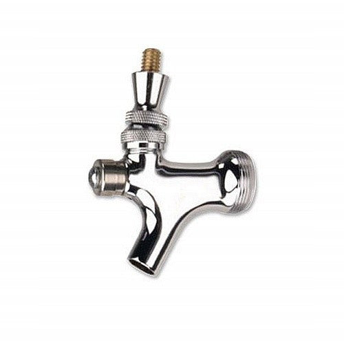 Self Closing Chrome Beer Faucet with Brass Lever