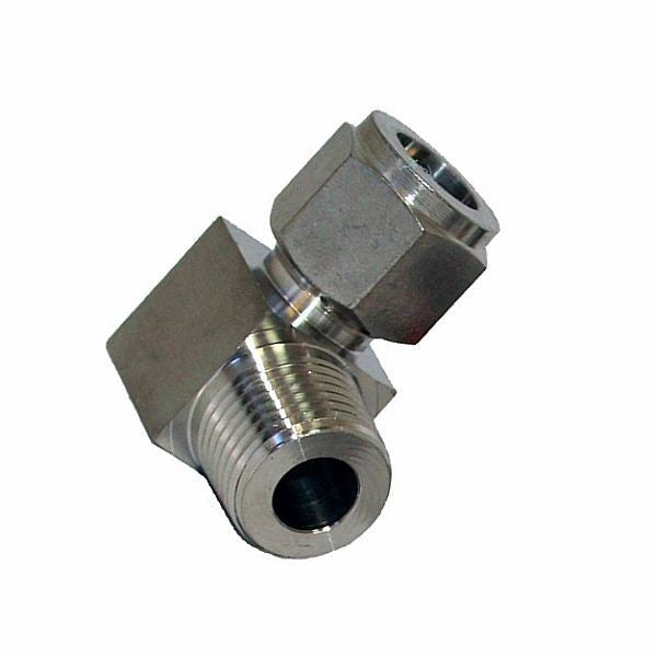 1/2" Compression to 1/2" Male NPT 90 Degree Elbow- 304 Stainless Steel