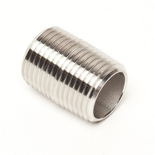 1/2" Close Nipple - Stainless