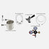 Complete 1 Tap Jockey Box Kit- No Cooler No Tank - Sanke D Coupler (Fits American Kegs)
