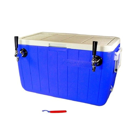 Jockey Box Cooler - 2 Taps, 70' Stainless Steel Coils, 48qt