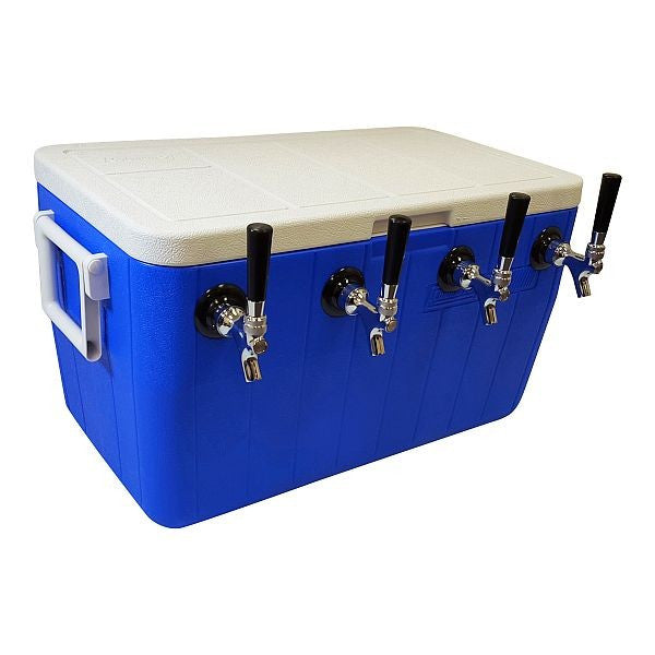 NY Brew Supply Jockey Box Cooler – 4 Faucet, 75' Stainless Steel Coils, 48qt