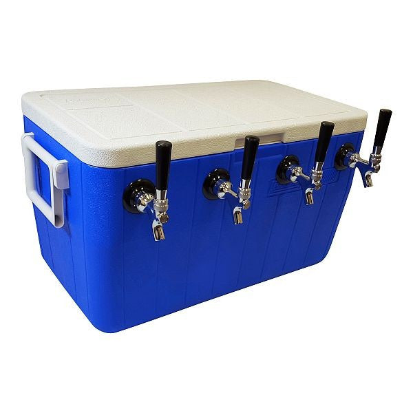 Jockey Box Cooler - 4 Taps, 75' Stainless Steel Coils, 48qt | NY Brew Supply