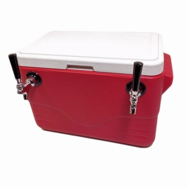 Jockey Box Cooler - 2 Faucet, 3/8 x 50' Stainless Steel Coils, 48qt, Draft Beer Jockey Box Cooler - 2 Faucet, 3/8 x 50' Stainless Steel Coils, 48qt, Draft Beer