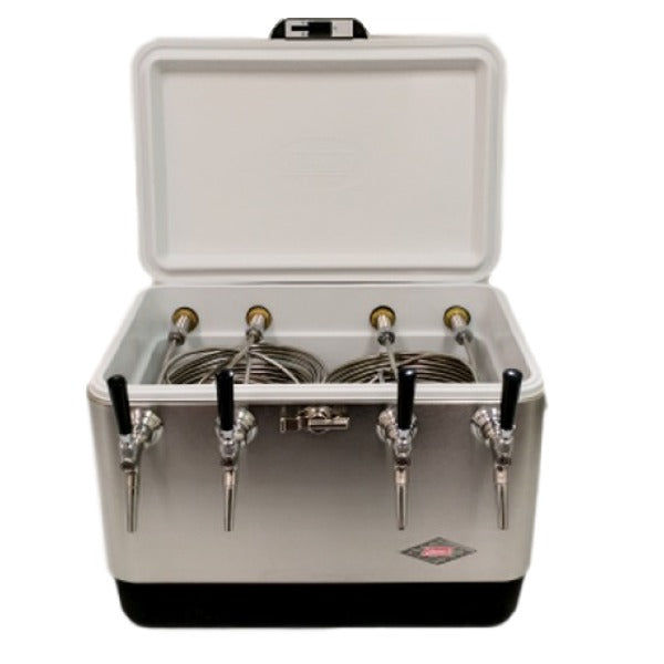 Stainless Steel Jockey Box Cooler - 4 Taps, 50' Stainless Steel Coils