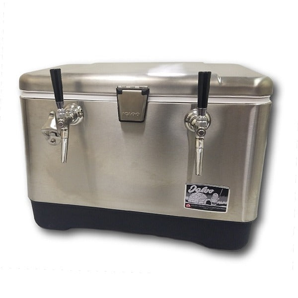 Stainless Steel Jockey Box Cooler - 2 Taps, 75' Stainless Steel Coils