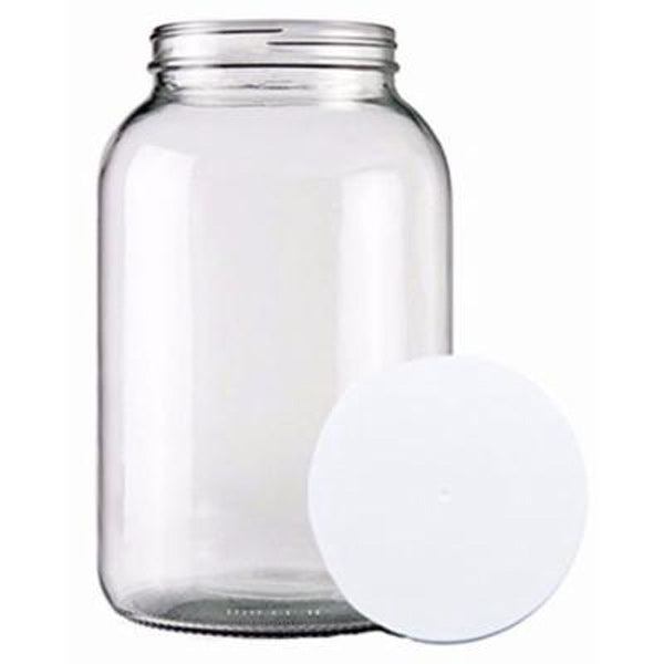 Lid with Grommet for 1 Gallon Wide Mouth Glass Jar, 128 oz