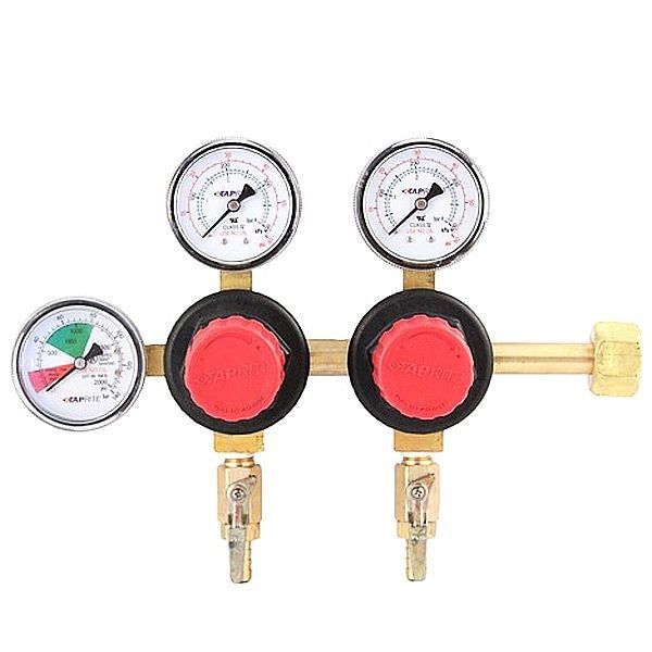 Dual Product CO2 Primary Regulator, with 5/16" Hose Barbs