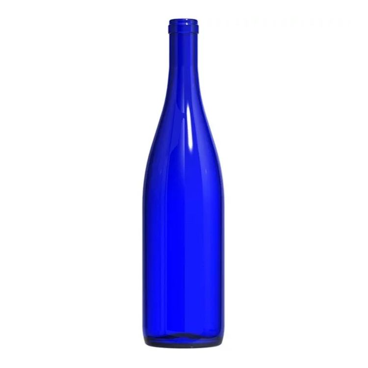 California Hock Wine Bottles - 750 ml, Cobalt Blue - Case of 12