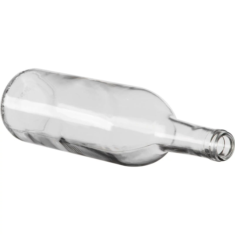 Bordeaux Wine Bottles - 750 ml, Clear, Flat Bottom - Case of 12